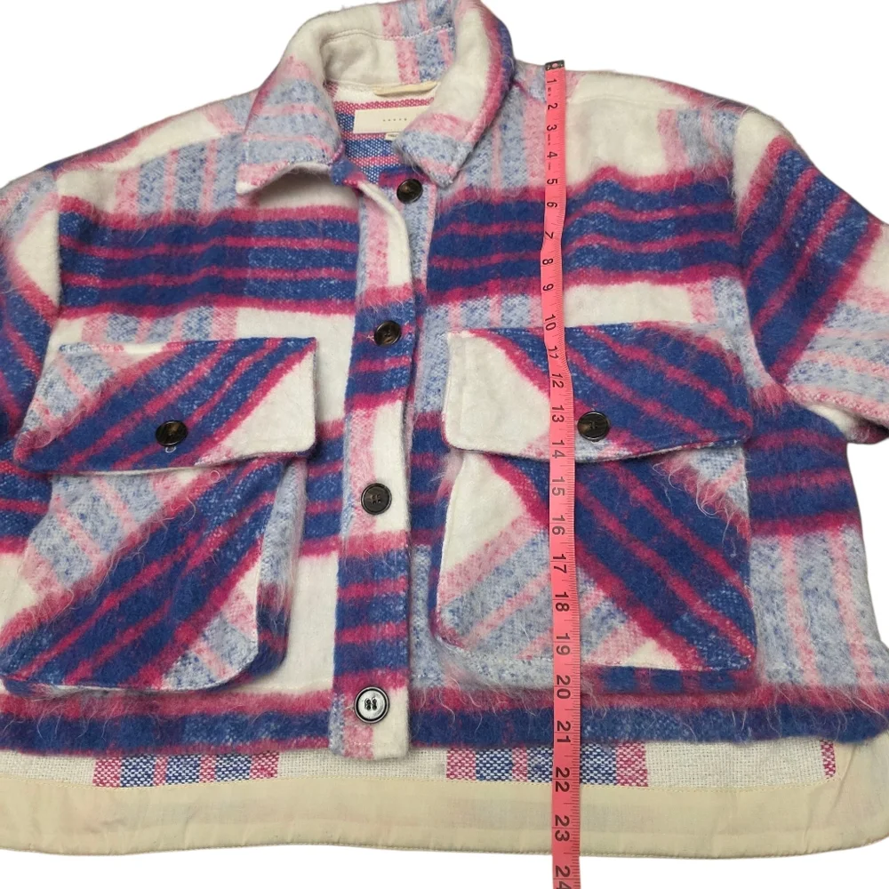 Blanknyc Plaid Boxy Crop Oversized Shacket Size S - Picture 6 of 11